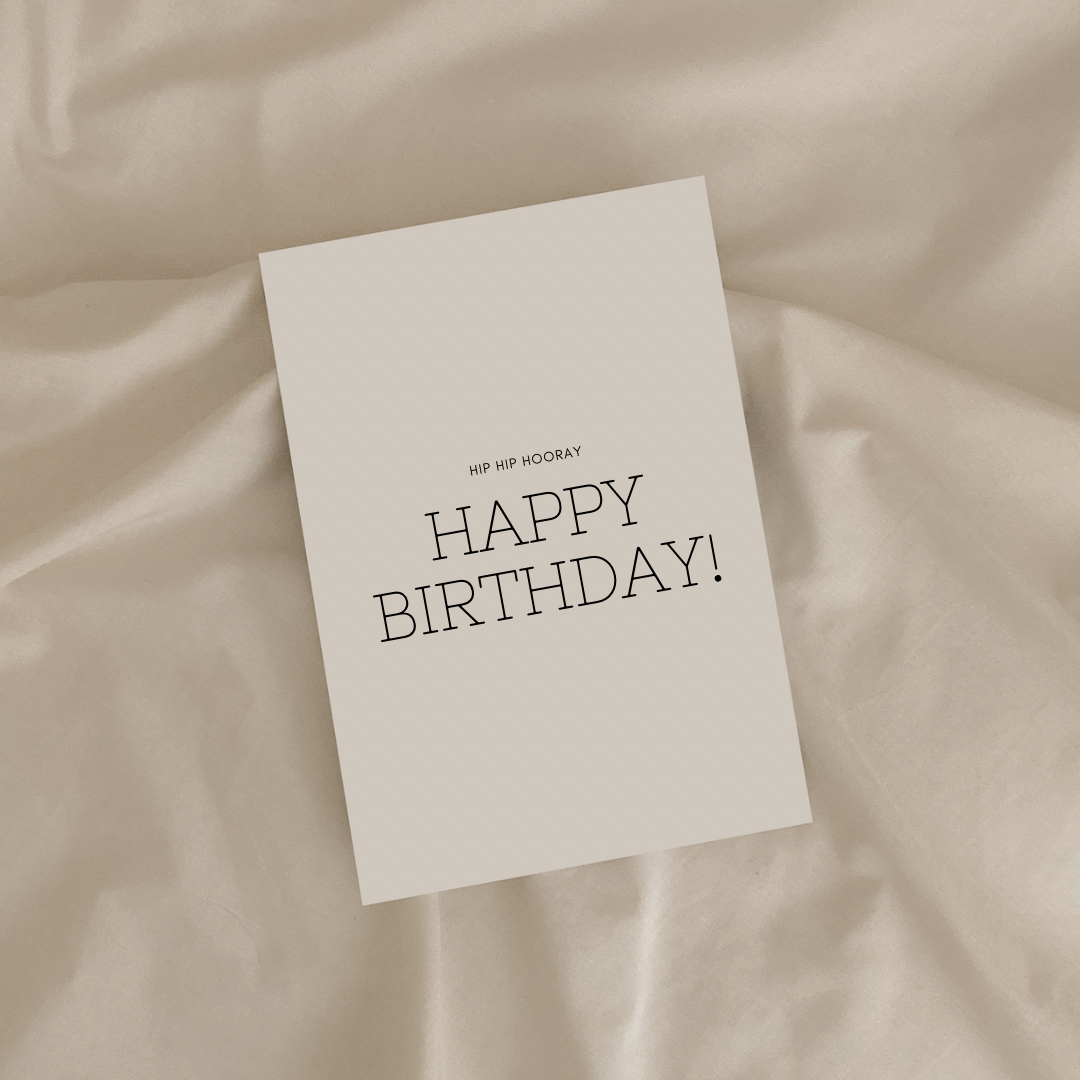 Hip Hip Hooray Happy Birthday greeting card