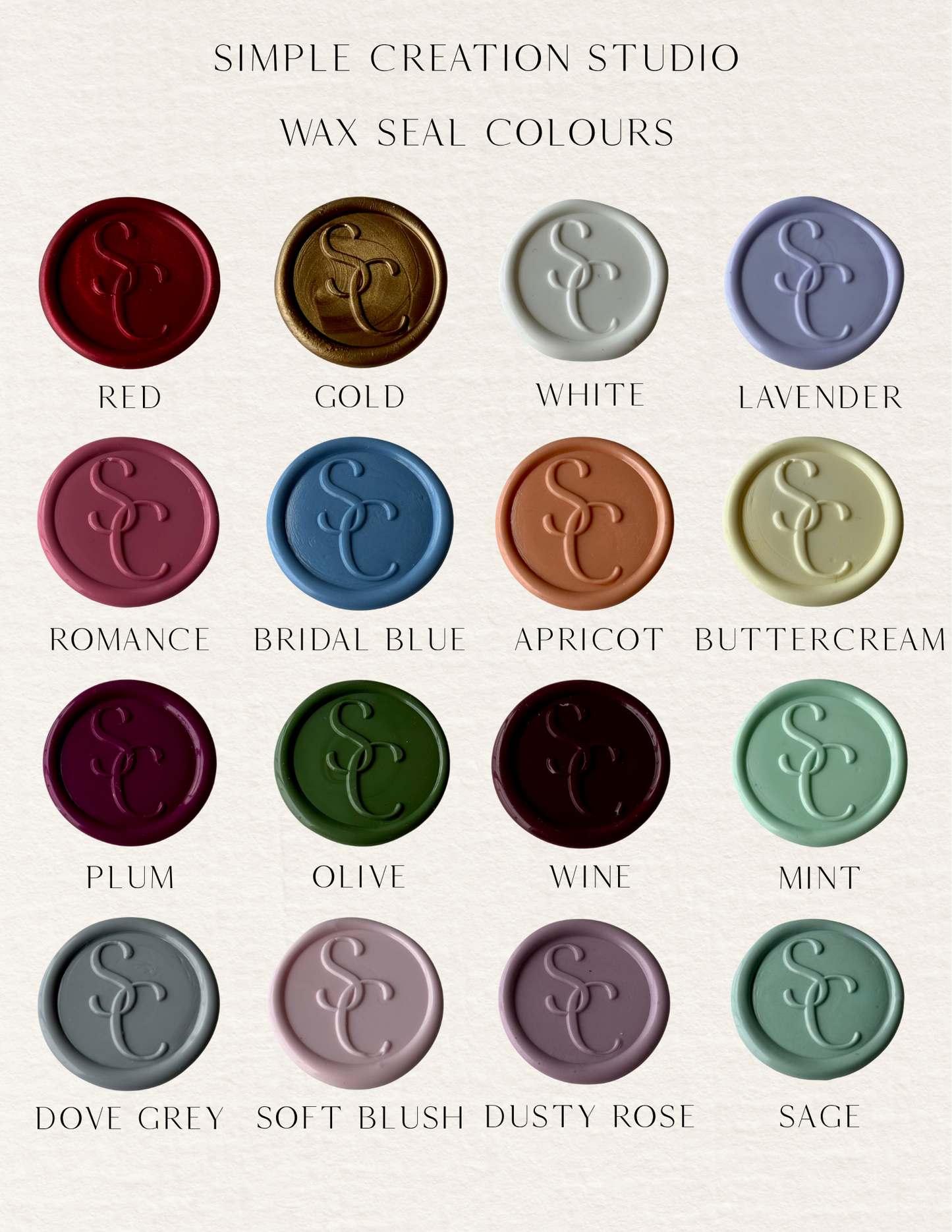 HEART RUFFLE WAX SEALS