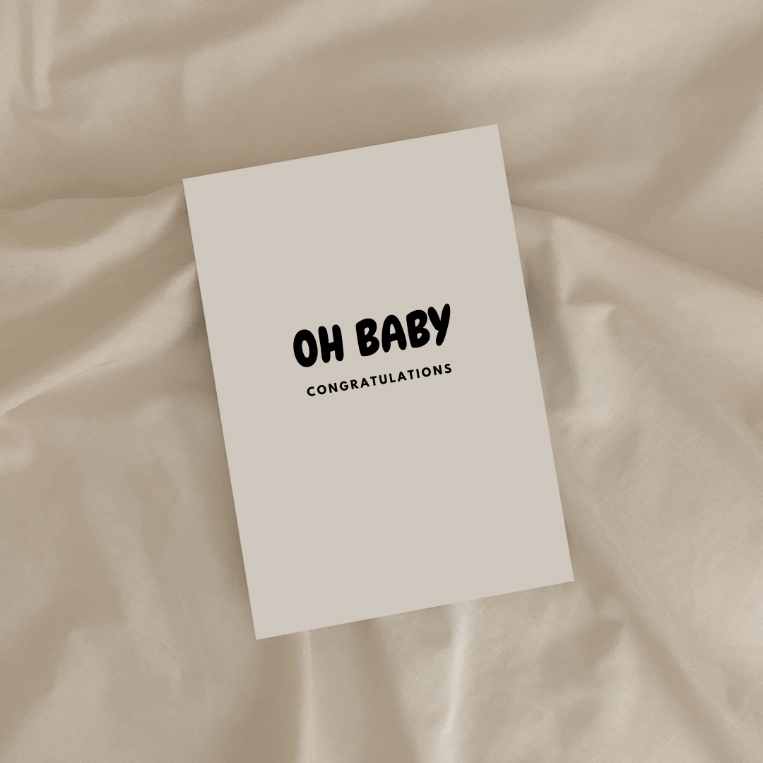 Oh Baby Congratulations greeting card