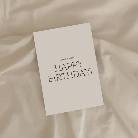 Hip Hip Hooray Happy Birthday greeting card