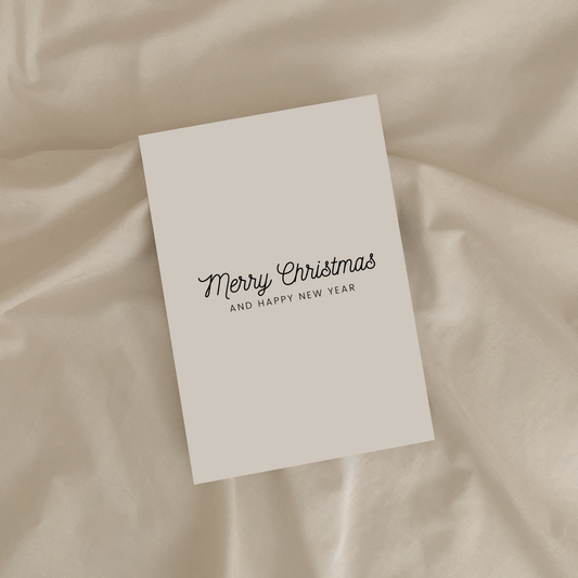 Merry Christmas and Happy New Year greeting card