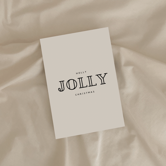 Holly Jolly Christmas greeting card