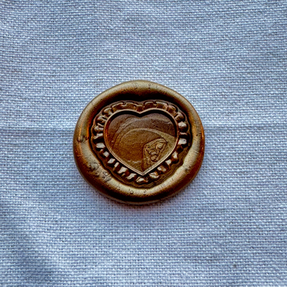 HEART RUFFLE WAX SEALS