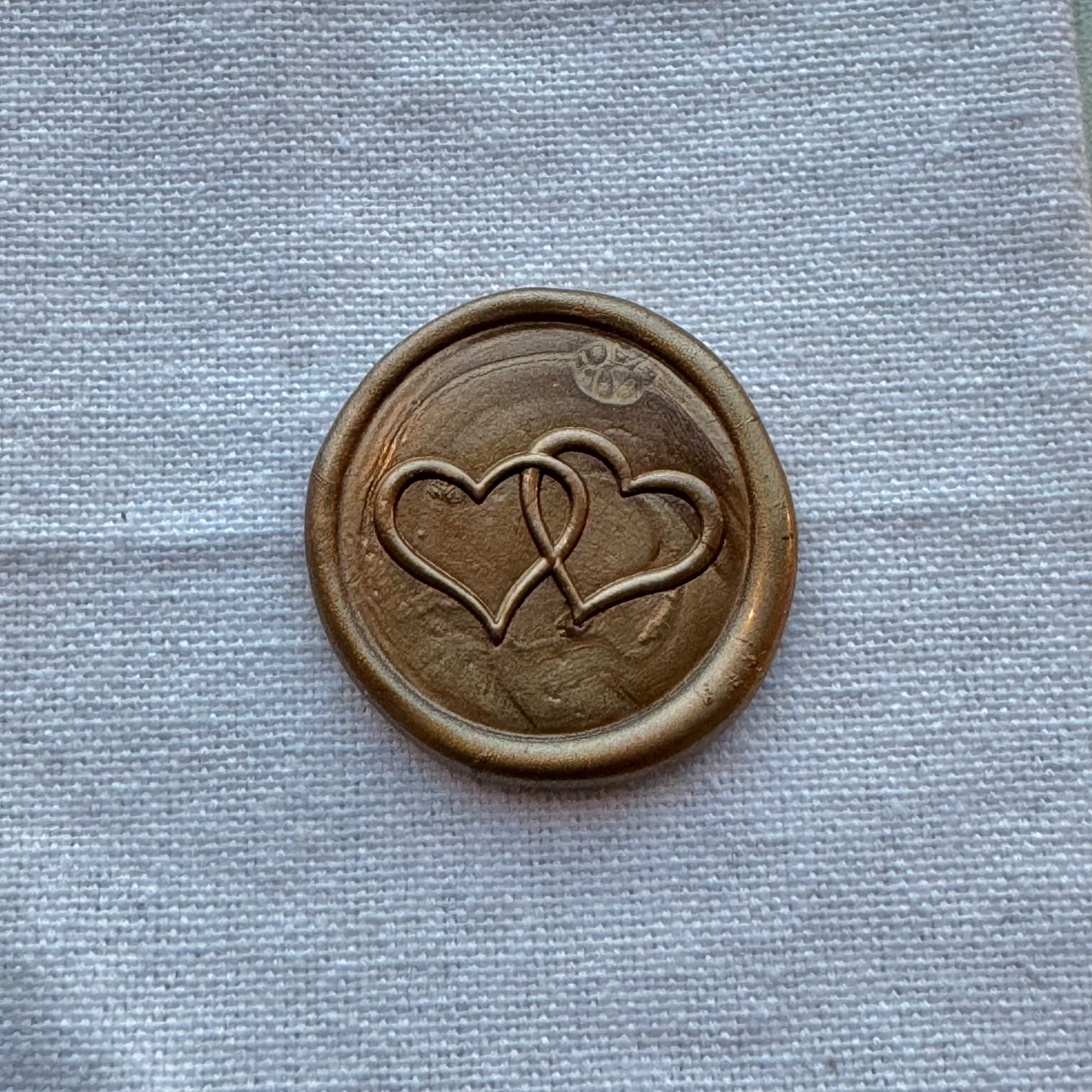 DOUBLE HEART PRE-MADE WAX SEALS